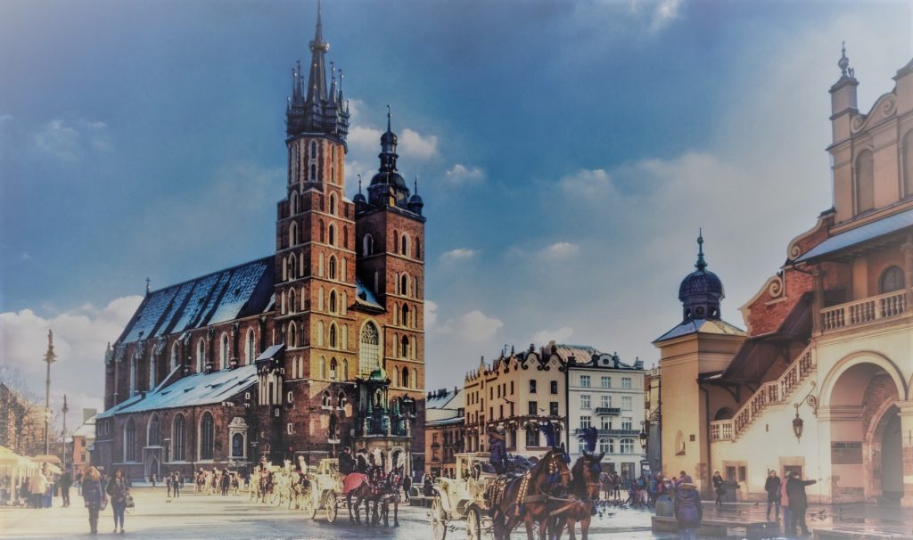 Rysunek krakowskiego rynku